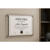 PİNA COMPANY 35X45 Pleksi Duvar Sertifika Çerçevesi – Şeffaf, Vidalı, Diploma & Duyuru Panosu