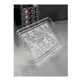 PİNA COMPANY Dantel Karanfil Desenli Pleksi Şeffaf Kahve Çay Sunum Servis Tepsisi 36X26cm