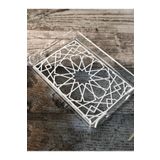 Pina Company Ottoman Geometrik Desenli Pleksi Çay Kahve Sunum Servis Tepsisi 25CMX17CM