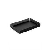 PİNA COMPANY Siyah Pleksi Çay Kahve Sunum Servis Tepsisi Ofis Masa Üstü Evrak Düzenleyici-Banyo Organizer 25x17cm