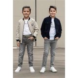 Pina Kids Erkek Çocuk Çift Taraflı Ceketli Penye Bluzlu Keten Pantolonlu Takım Elbise TKM1602 - 7 Yaş - Lacivert