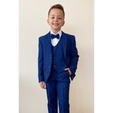 Pina Kids Erkek Çocuk Papyonlu Yelekli Takım Elbise Te.4000Yy - Saks Mavi - 3 Yaş