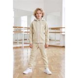 Pina Kids Erkek Çocuk Scuba Atheletic Reglan Kol Kapüşonlu Dalgıç Kumaş Eşofman Takımı ESF7028 - 11 - 12 Yaş - Krem