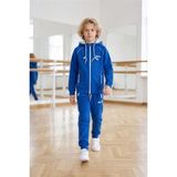 Pina Kids Erkek Çocuk Scuba Atheletic Reglan Kol Kapüşonlu Dalgıç Kumaş Eşofman Takımı ESF7028 - 7 - 8 Yaş - Saks