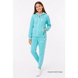 Pina Kids Kız Çocuk Scuba Unlimited Çift Şeritli Kapüşonlu Reglan Kol Dalgıç Kumaş Eşofman Takımı ESF7023 - 11 - 12 Yaş - Su Yeşili