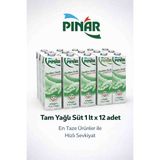 Pınar 1lt Tam Yağlı Süt 1lt x 12 Adet
