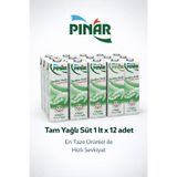 Pınar % 3.3 Tam Yağlı Süt 1lt x 12 adet