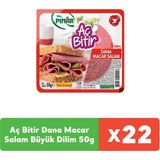 Pınar Aç Bitir Dana Macar Salam Büyük Dilim 50g x 22 Adet - 50 gr