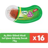 Pınar Aç Bitir Hindi Isıl İşlem Görmüş Sucuk 75g x 16 Adet - 75 gr