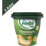 Pınar Cheddarlı Krem Peynir 270 G x 2 Adet - Pınar Krem Peyniri Cheddar Dokunuşuyla Buluşuyor - 1 Adet