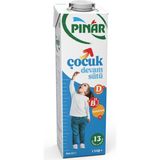 Pınar Çocuk Devam Sütü 1 L x 12 Adet Zengin Vitamin İçeriği ile Büyüme Destekleyici