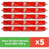 Pınar Dana Isıl İşlem Görmüş Sucuk Büfe 500 g x 5 adet - 500 gr