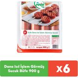 Pınar Dana Isıl İşlem Görmüş Sucuk Büfe 900 g x 6 Adet - 900 gr