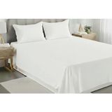 Pınar Home Collection %100 Organik Pamuk Kumaş Düz (Lastiksiz)Çarşaf+Yastık Kılıfı***(Sipariş Öncesi Ebat Seçimi Yapınız ) - Beyaz - 240 x 260