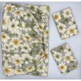 Pınar Home Collection Pamuk Kumaş Lastikli Çarşaf+Yastık Kılıfı Köşe Derinliği 28-30 cm Yumuşak Kumaş Yeni Sezon - Gri Zemin - 120x200