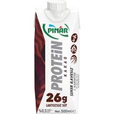 Pınar Kakaolu Protein Süt 500 ml x 12 Adet 26g Protein İçeren Laktozsuz Kakaolu İçecek