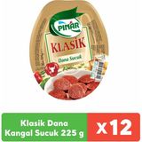 Pınar Klasik Dana Kangal Sucuk 225 g x 12 Adet - 225 gr