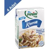 Pınar Krema %18 Yağlı 200 ml x 4 Adet - Yemek ve Soslar Için Ideal Lezzet - 1 Adet