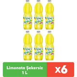 Pınar Şekersiz Limonata 1 lt x 6 Adet Doğal Kaynak Suyundan Üretilmiş Ferahlatıcı İçecek