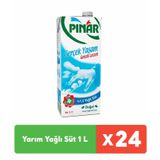Pınar Yarım Yağlı Süt 1 L X 24 Adet