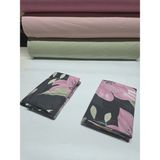 Pınarhome collection 100% Desenli Kumaş Ranforce Kapaklı Yastık Kılıfı --50X70CM--2 Adet (1 Çift) - Siyah - 50x70 cm