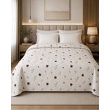 Pınarhome collection 100% Pamuk Digital Baskı Waffle Petek Pike Yatak Örtüsü Battal Boy 240X260 (Paket Içeriği Sadece Pike Yatak Örtüsüdür.) - Kırmızı