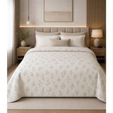 Pınarhome collection 100% Pamuk Digital Baskı Waffle Petek Pike Yatak Örtüsü Battal Boy 240X260 (Paket Içeriği Sadece Pike Yatak Örtüsüdür.) - Krem
