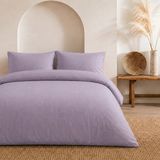 Pınarhome collection Çift Kişilik Nevresim Takımı Alt Çarşafı Lastiklidir (Istenizse Düz De Yapılabilir) - Açık Lila - 200 x 220 cm