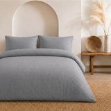 Pınarhome collection Çift Kişilik Nevresim Takımı Alt Çarşafı Lastiklidir (Istenizse Düz De Yapılabilir) - Gri - 200 x 220 cm