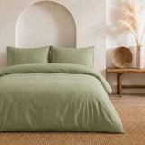 Pınarhome collection Çift Kişilik Nevresim Takımı Alt Çarşafı Lastiklidir (Istenizse Düz De Yapılabilir) - Haki - 200 x 220 cm