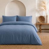 Pınarhome collection Çift Kişilik Nevresim Takımı Alt Çarşafı Lastiklidir (Istenizse Düz De Yapılabilir) - Lacivert - 200 x 220 cm