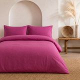 Pınarhome collection Çift Kişilik Nevresim Takımı Alt Çarşafı Lastiklidir (Istenizse Düz De Yapılabilir) - Mürdüm - 200 x 220 cm