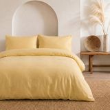 Pınarhome collection Çift Kişilik Nevresim Takımı Alt Çarşafı Lastiklidir (Istenizse Düz De Yapılabilir) - Sarı - 200 x 220 cm