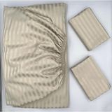 Pınarhome collection Saten Lastikli Çarşaf + Kapaklı Yastık Kılıfı (Yüksek Köşe Derinliği ) ***son Trend*** - Bej - 180 x 200