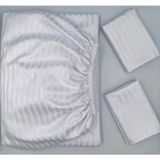 Pınarhome collection Saten Lastikli Çarşaf + Kapaklı Yastık Kılıfı (Yüksek Köşe Derinliği ) ***son Trend*** - Beyaz - 120 x 200