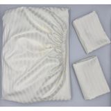 Pınarhome collection Saten Lastikli Çarşaf + Kapaklı Yastık Kılıfı (Yüksek Köşe Derinliği ) ***son Trend*** - Krem - 100 x 200
