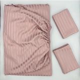 Pınarhome collection Saten Lastikli Çarşaf + Kapaklı Yastık Kılıfı (Yüksek Köşe Derinliği ) ***son Trend*** - Pembe - 120 x 200