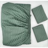 Pınarhome collection Saten Lastikli Çarşaf + Kapaklı Yastık Kılıfı (Yüksek Köşe Derinliği ) ***son Trend*** - Yeşil - 100 x 200