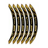 pınaxar 3D Motosiklet Jant Şeridi Sticker Honda SH Seti Parlak Yarış Tasarımı