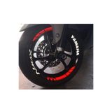 pınaxar Yamaha NMAX yazılı Prim Kalite Kırmızı Beyaz Jant Sticker Modeli