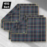Pine Baby Home Ekose 4lü Amerikan Servis 35 x 50 cm Yılbaşı Davet Yeni Yıl - Lacivert