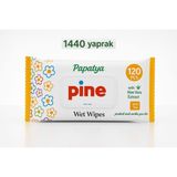 Pine Papatya Özlü 12 Paket 120'LI Islak Mendil Toplam 1440 Yaprak