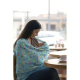 Pineapple | %100 Pamuk 2 Katlı Müslin Balenli Baskılı Emzirme Önlüğü - ZTPINEAPPLE