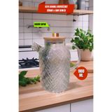 Pineapple Vakumlu Bambu Kapaklı Isıya Dayanıklı Borosilikat Cam Sürahi & Demlik, Süzgeçli Demlik ERKG-OPH-001130
