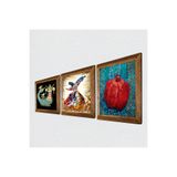 Pinecone Bereket Duası, Şahmeran, Semazen Taş Duvar Tablosu - Ahşap Çerçeveli Taş Tablo - 25x25 cm - 3 Parça Set - Dekoratif Duvar Sanatı - Modern Ev ve Ofis Duvar Dekoru W3-80