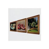 Pinecone Claude Monet Bahçedeki Kadın, Şahmeran, Nar Taş Duvar Tablosu - Ahşap Çerçeveli Taş Tablo - 25x25 cm - 3 Parça Set - Dekoratif Duvar Sanatı - Modern Ev ve Ofis Duvar Dekoru W3-1019