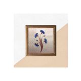 Pinecone Ebru Sanatı Taş Duvar Tablosu Ahşap Çerçeveli Duvar Dekoru Wall Art 25x25cm W1-242