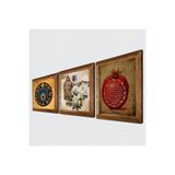 Pinecone Elif, İlk Ayet 'Oku', Allah Lafzı Taş Duvar Tablosu - Ahşap Çerçeveli Taş Tablo - 25x25 cm - 3 Parça Set - Dekoratif Duvar Sanatı - Modern Ev ve Ofis Duvar Dekoru W3-276