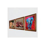 Pinecone Fil, İki Müzisyen Kız Tablosu, Nar Taş Duvar Tablosu - Ahşap Çerçeveli Taş Tablo - 25x25 cm - 3 Parça Set - Dekoratif Duvar Sanatı - Modern Ev ve Ofis Duvar Dekoru W3-1495