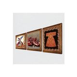 Pinecone Hırka-i Şerif, Semazen, Nar Taş Duvar Tablosu - Ahşap Çerçeveli Taş Tablo - 25x25 cm - 3 Parça Set - Dekoratif Duvar Sanatı - Modern Ev ve Ofis Duvar Dekoru W3-885